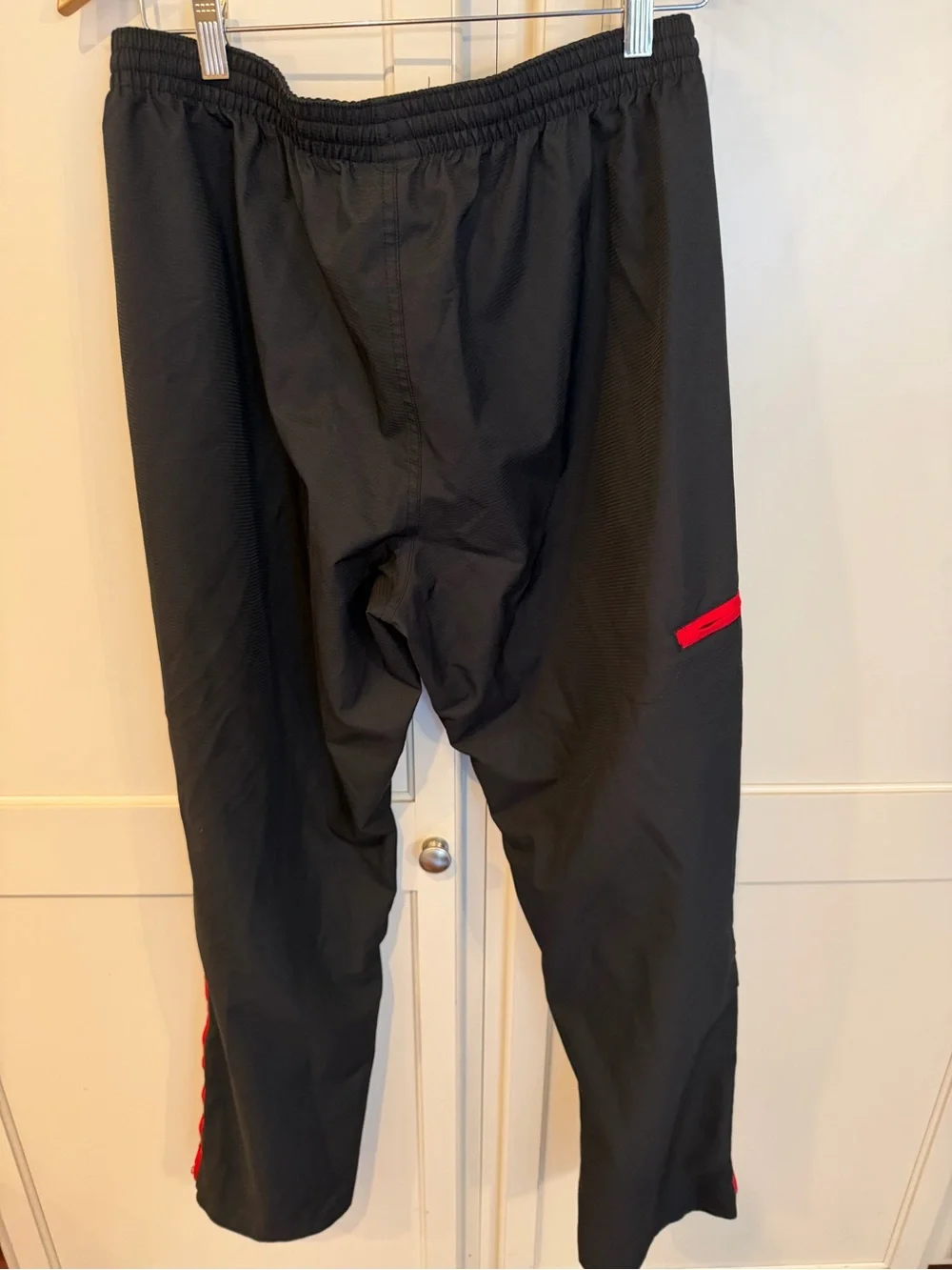 adidas Black Joggers with Red Trim